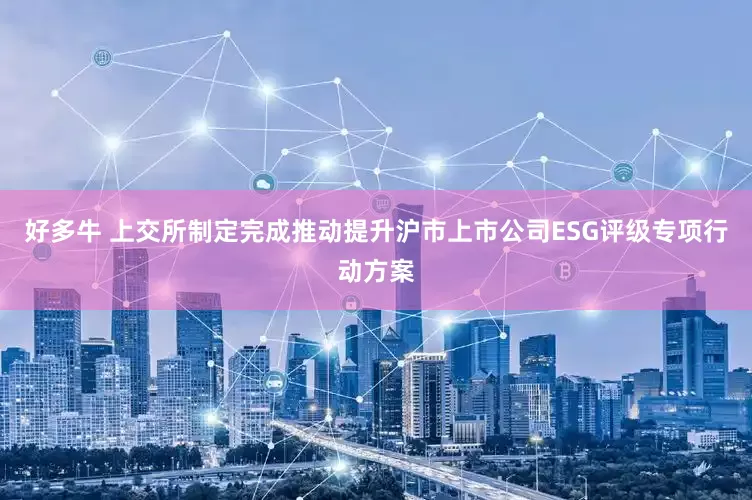 好多牛 上交所制定完成推动提升沪市上市公司ESG评级专项行动方案
