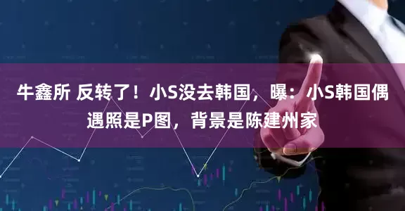 牛鑫所 反转了！小S没去韩国，曝：小S韩国偶遇照是P图，背景是陈建州家